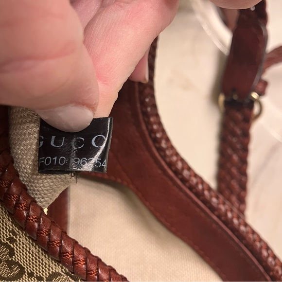 Gucci Burgundy GG Canvas Marrakech Hobo Purse - Picture 7 of 9